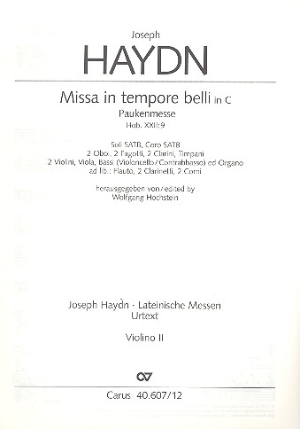 Missa in tempore belli C-Dur Hob.XXII:9&nbsp;&nbsp;für Soli, Chor und Orchester&nbsp;&nbsp;Violine 2