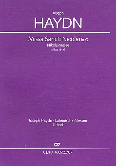 Missa Sancti Nicolai Hob.XXII:6&nbsp;&nbsp;für Soli, gem Chor, 2 Oboen, 2 Hörner, Streicher und Orgel&nbsp;&nbsp;Studienpartitur
