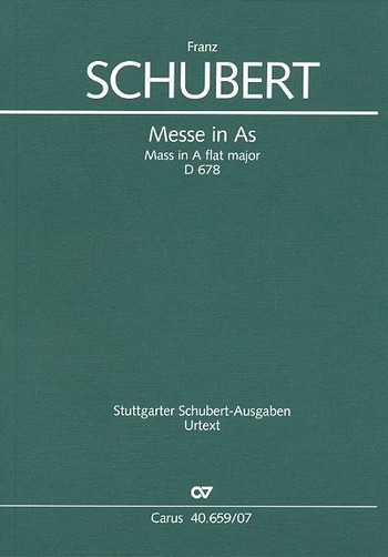 Messe As-Dur D678 2.Fassung&nbsp;&nbsp;für Soli, gem Chor und Orchester&nbsp;&nbsp;Studienpartitur