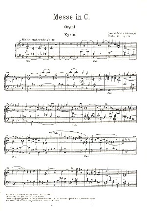 Messe C-Dur op.169 für Soli, gem Chor&nbsp;&nbsp;und Orchester&nbsp;&nbsp;Orgel