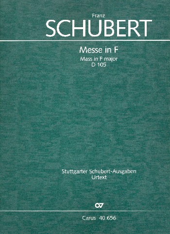 Messe F-Dur D105&nbsp;&nbsp;für Soli, gem Chor und Orchester&nbsp;&nbsp;Partitur (la)