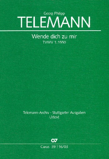Wende dich zu mir TVWV1:1550&nbsp;&nbsp;für Soli, gem Chor und Orchester&nbsp;&nbsp;Klavierauszug
