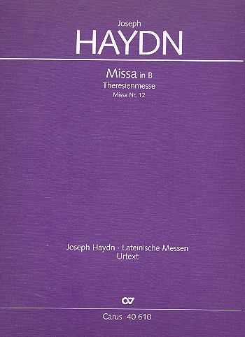 Theresienmesse B-Dur Hob.XXII:12&nbsp;&nbsp;für Soli, gem Chor und Orchester&nbsp;&nbsp;Partitur (lat)