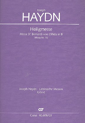 Heiligmesse B-Dur Hob.XXII:10&nbsp;&nbsp;für Soli, gem Chor und Orchester&nbsp;&nbsp;Klavierauszug (lat)