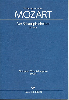 Der Schauspieldirektor KV486&nbsp;&nbsp;für Soli und Orchester&nbsp;&nbsp;Klavierauszug