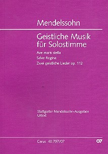 Geistliche Musik für Solostimme&nbsp;&nbsp;für Sopran und Instrumente&nbsp;&nbsp;Studienpartitur