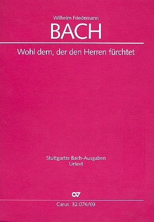 Wohl dem, der den Herren fürchtet FK76&nbsp;&nbsp;für Soli, gem Chor, 2 Violinen, Viola und Bc&nbsp;&nbsp;Klavierauszug