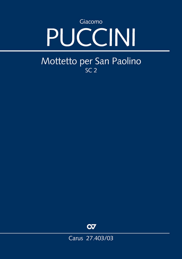 Mottetto per San Paolino SC2&nbsp;&nbsp;für Bariton, gem Chor und Orchester&nbsp;&nbsp;Klavierauszug (lat)