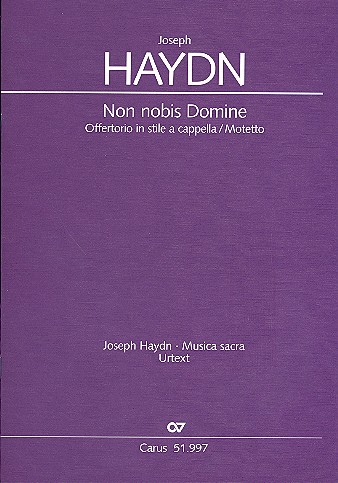 Non nobis Domine Hob.XXIIIa:1&nbsp;&nbsp;für gem Chor und Bc&nbsp;&nbsp;Partitur