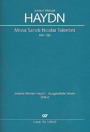 Missa Sancti Nicolai Tolentini MH109  für Soli, Frauenchor und Instrumente  Klavierauszug