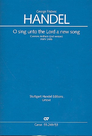 O sing unto the Lord a new Song HWV249b&nbsp;&nbsp;für Soli, Frauenchor, Oboe, 2 Violinen und Bc&nbsp;&nbsp;Klavierauszug (en/dt)
