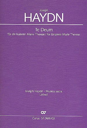 Te Deum für die Kaiserin Marie Therese Hob.XXIIIc:2&nbsp;&nbsp;für gem Chor und Orchester&nbsp;&nbsp;Klavierauszug