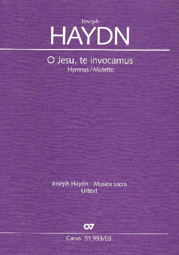 O Jesu, te invocamus&nbsp;&nbsp;für gem Chor und Orchester&nbsp;&nbsp;Klavierauszug