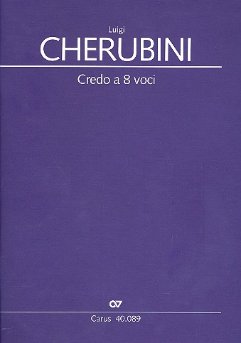 Credo a 8 voci für 2 gem Chöre  und Orgel  Partitur