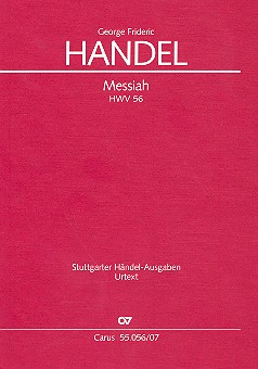 The Messiah HWV56 &nbsp;&nbsp;for soli, mixed chorus and orchestra (en/dt)&nbsp;&nbsp;study score