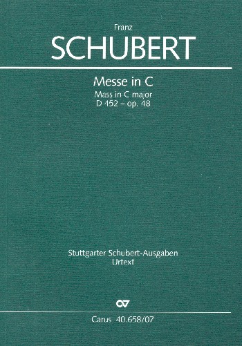 Messe C-Dur D452 op.48&nbsp;&nbsp;für Soli, gem Chor und Orchester&nbsp;&nbsp;Studienpartitur