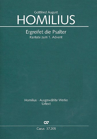 Ergreifet die Psalter HoWV2,1  für Soli, gem Chor und Orchester  Partitur