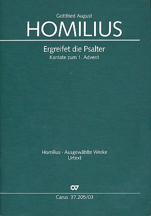 Ergreifet die Psalter HoWV2,1  für Soli, Doppelchor und Orchester  Klavierauszug