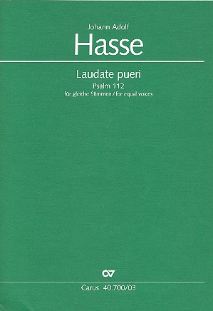 Laudate pueri für Soli, Frauenchor&nbsp;&nbsp;(Kinderchor) und Streicher)&nbsp;&nbsp;Klavierauszug