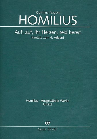 Auf auf ihr Herzen seid bereit HoWVII.7  für Soli, gem Chor, 2 Oboen, 2 Violinen, Viola, Bc  Partitur