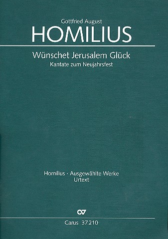 Wünschet Jerusalem Glück HoWVII.29  für Soli, gem Chor und Instrumente  Partitur