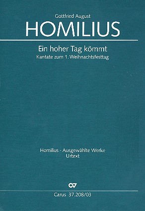 Ein hoher Tag kömmt HoWVII.9  für Soli, gem Chor und Orchester  Klavierauszug