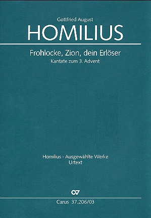 Frohlocke Zion dein Erlöser HoWVII.5  für Soli, gem Chor und Instrumente  Klavierauszug