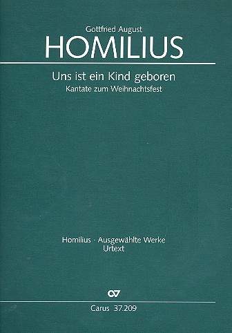 Uns ist ein Kind geboren HoWVII.13  für Soli, gem Chor und Orchester  Partitur