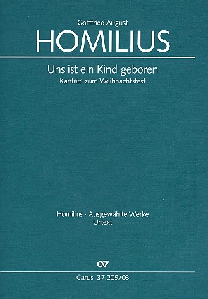 Uns ist ein Kind geboren HoWVII.13  für Soli, gem Chor und Orchester  Klavierauszug