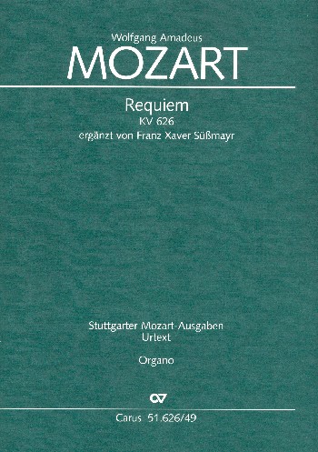 Requiem KV626&nbsp;&nbsp;für Soli, gem Chor und Orchester&nbsp;&nbsp;Stimmensatz (Streicher 6-5-4-4)