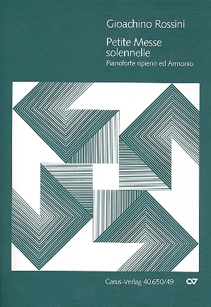 Petite Messe solennelle&nbsp;&nbsp;für Soli, gem Chor, 2 Klaviere und Harmonium&nbsp;&nbsp;Stimmensatz (Klavierauszug und Einzelstimmen)