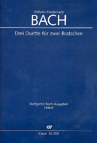 3 Duette BR-WFB:B7-9 (Fk60-62)  für 2 Violen  2 Spielpartituren