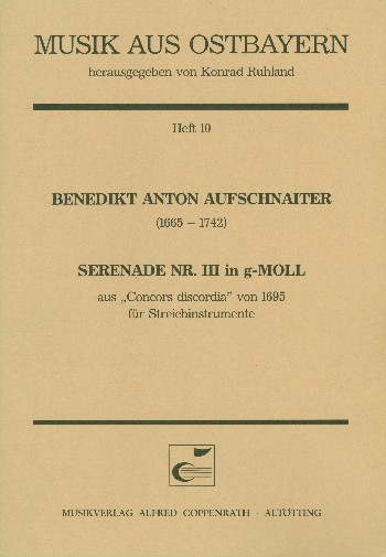 Serenade g-Moll Nr.3  für 3 Violinen, Viola, Violoncello  Partitur