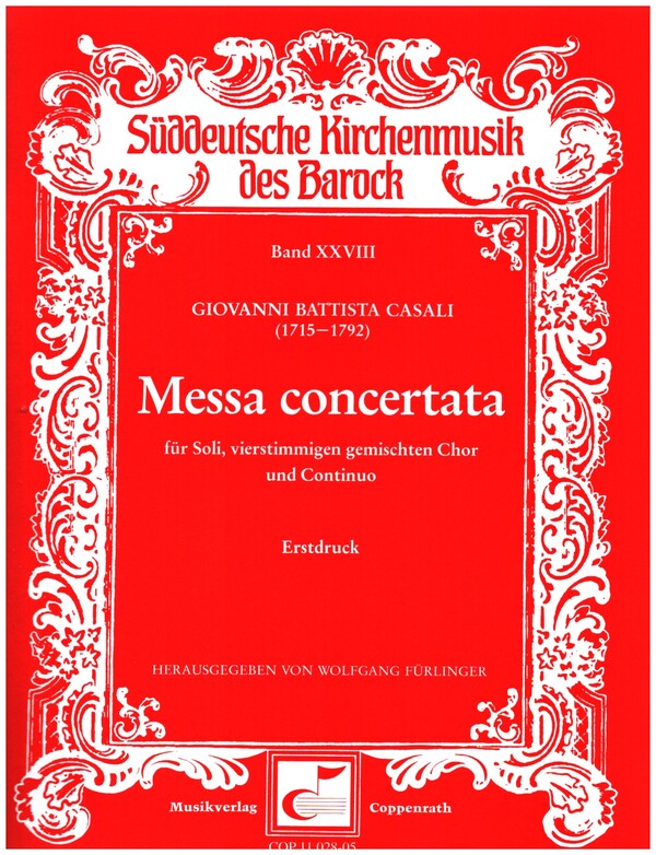 Messa concertata&nbsp;&nbsp;für Soli, gem Chor und Bc&nbsp;&nbsp;Partitur