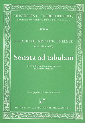 Sonata ad tabulam  für 2 Blockflöten (Flöten), 2 Violinen und Bc  Partitur