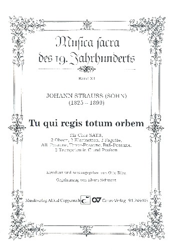 Tu qui regis totum orbem&nbsp;&nbsp;für gem Chor, Bläser und Pauken&nbsp;&nbsp;Orgelauszug