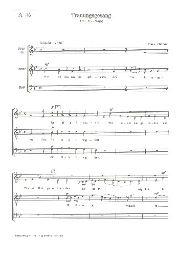 Trauungsgesang  für gem Chor a cappella  Partitur