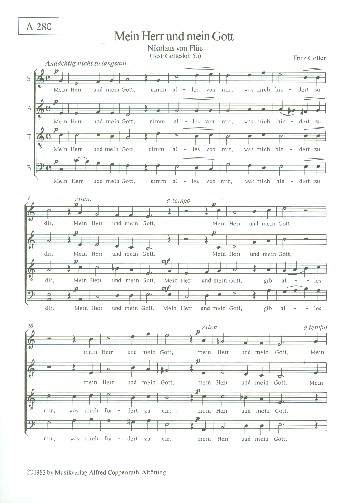 Mein Herr und mein Gott  für gem Chor a cappella  Partitur