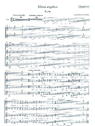 Missa angelica für Sopran (Tenor),&nbsp;&nbsp;gem Chor und Orchester&nbsp;&nbsp;Chorpartitur