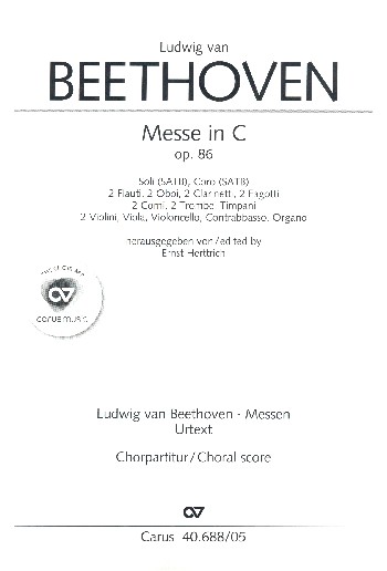 Messe C-Dur op.86&nbsp;&nbsp;für Soli, gem Chor und Orchester&nbsp;&nbsp;Chorpartitur