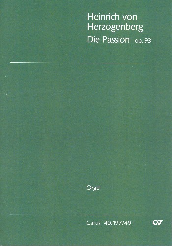 Die Passion op.93  für Soli, gem Chor und Orchester  Stimmensatz (Streicher 5-4-3-2-1)