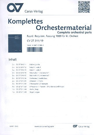 Requiem op.48&nbsp;&nbsp;für Soli, gem Chor und Kammerorchester&nbsp;&nbsp;Stimmensatz (Streicher 2--3-3--3-3-2)