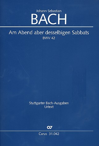 Am Abend aber desselbigen Sabbats&nbsp;&nbsp;Kantate Nr.42 BWV42&nbsp;&nbsp;Partitur (dt/en)