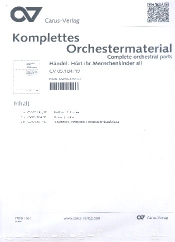 Hört ihr Menschenkinder all&nbsp;&nbsp;für Sopran, Querflöte, Violine, Violoncello und Orgel&nbsp;&nbsp;Partitur (3-0-0-2-0)