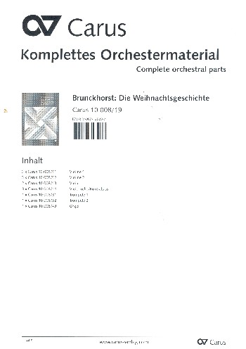 Die Weihnachtsgeschichte&nbsp;&nbsp;für Soli, gem Chor und Orchester&nbsp;&nbsp;Stimmensatz (Streicher 3-3-2-3)