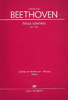 Missa solemnis D-Dur op.123&nbsp;&nbsp;für Soli, gem Chor und Orchester&nbsp;&nbsp;Studienpartitur