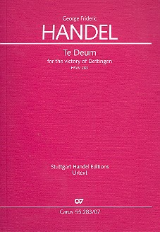 Dettinger Te Deum HWV283 für Soli,&nbsp;&nbsp;gem Chor und orchester&nbsp;&nbsp;Studienpartitur (dt/en)