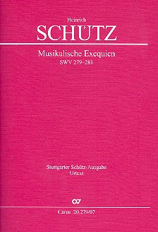 Musikalische Exequien SWV279-281&nbsp;&nbsp;für 6-8 Stimmen und Bc (Instrumente ad lib)&nbsp;&nbsp;Studienpartitur