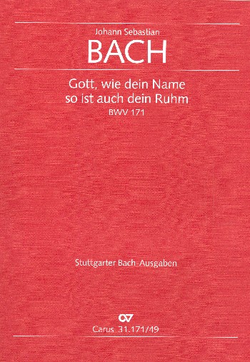 Gott wie dein Name so ist auch dein Ruhm&nbsp;&nbsp;Kantate Nr.171 BWV171&nbsp;&nbsp;Stimmensatz (Streicher 4-4-3-4)