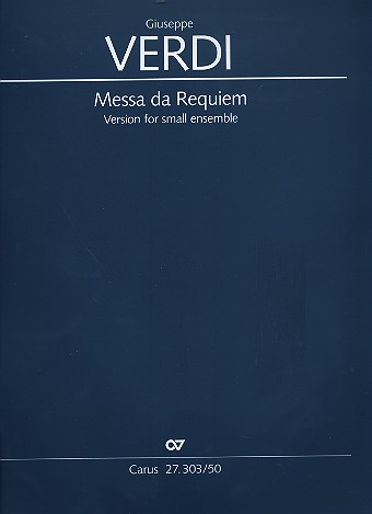 Messa da Requiem für Soli, gem Chor,&nbsp;&nbsp;Horn, Percussion, Kontrabass und Klavier&nbsp;&nbsp;Partitur,  broschiert
